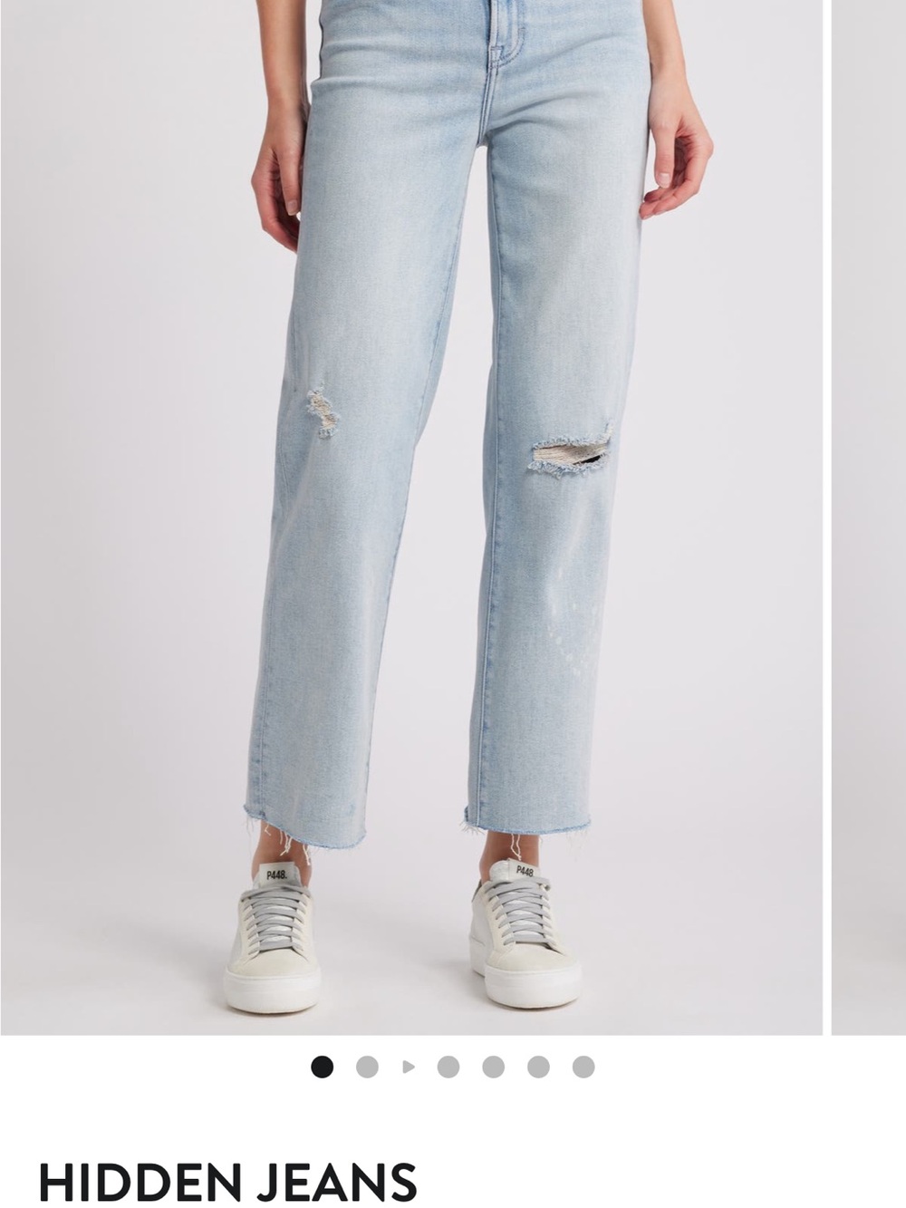 NWT, Women's Hidden Light Wash Straight Leg Jeans, size 27